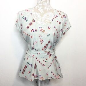 Rebecca Taylor Blouse Floral Paisley